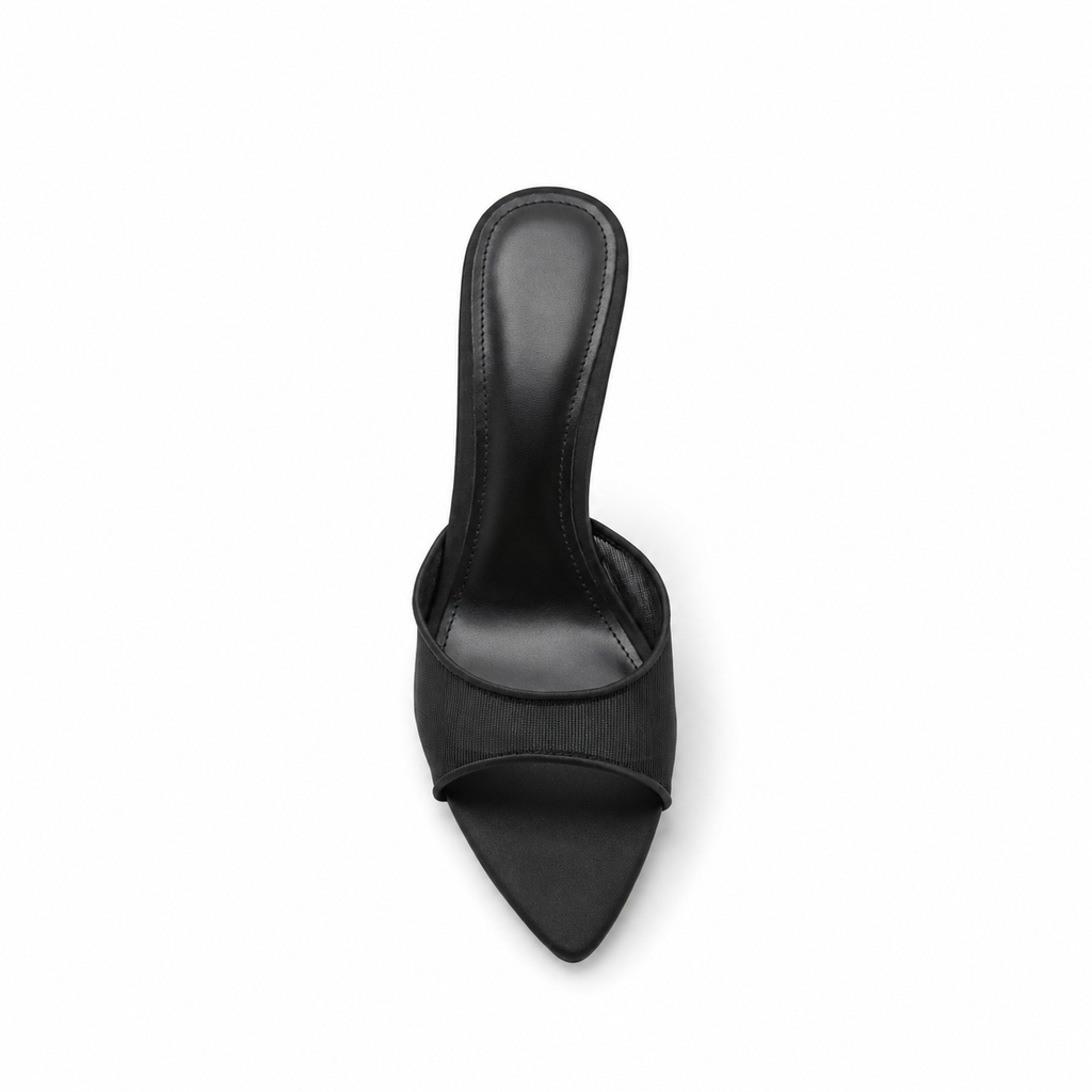 Velora Noir Mesh Heels