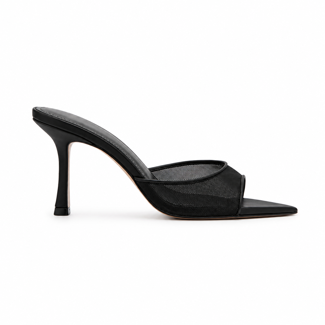 Velora Noir Mesh Heels